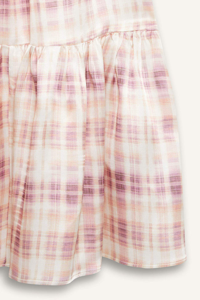 Printed Satin Maxi Skirt Hover Image