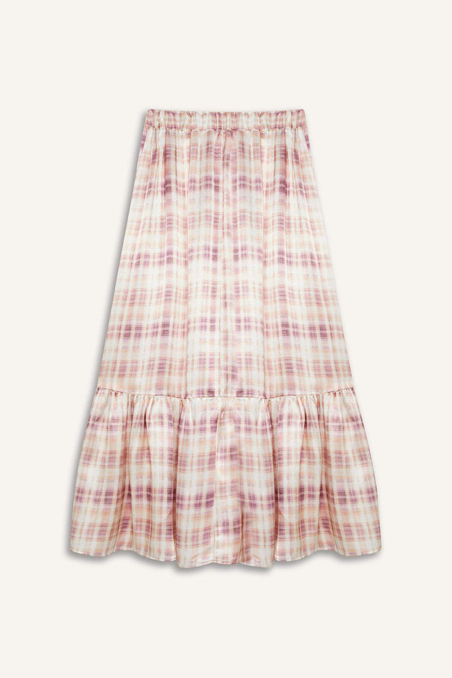 Printed Satin Maxi Skirt Main Image