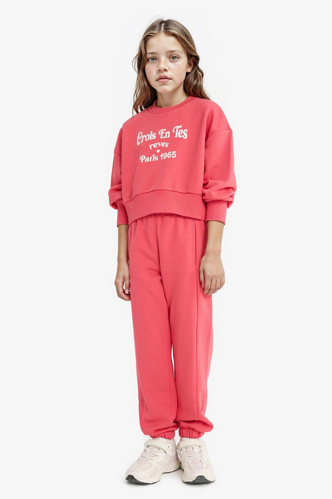 Girls 2-Piece Set Printed Sweatshirt Tracksuit Bottoms Main Image