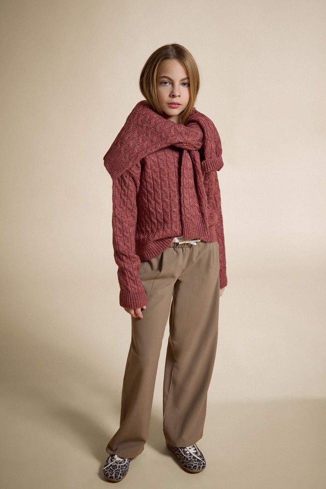 Girls Crew Neck Knitted Sweater Main Image