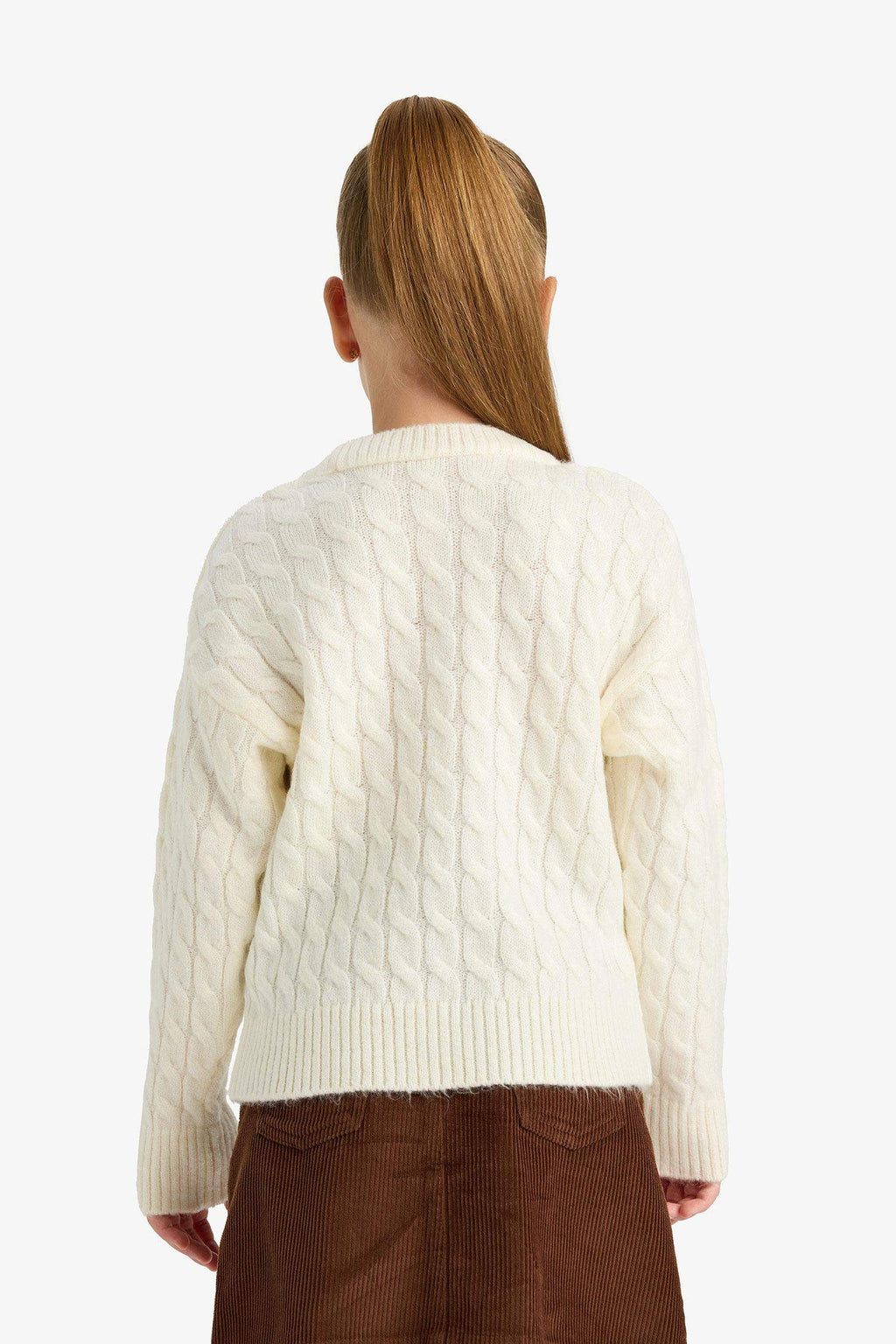 Girls Crew Neck Knitted Sweater