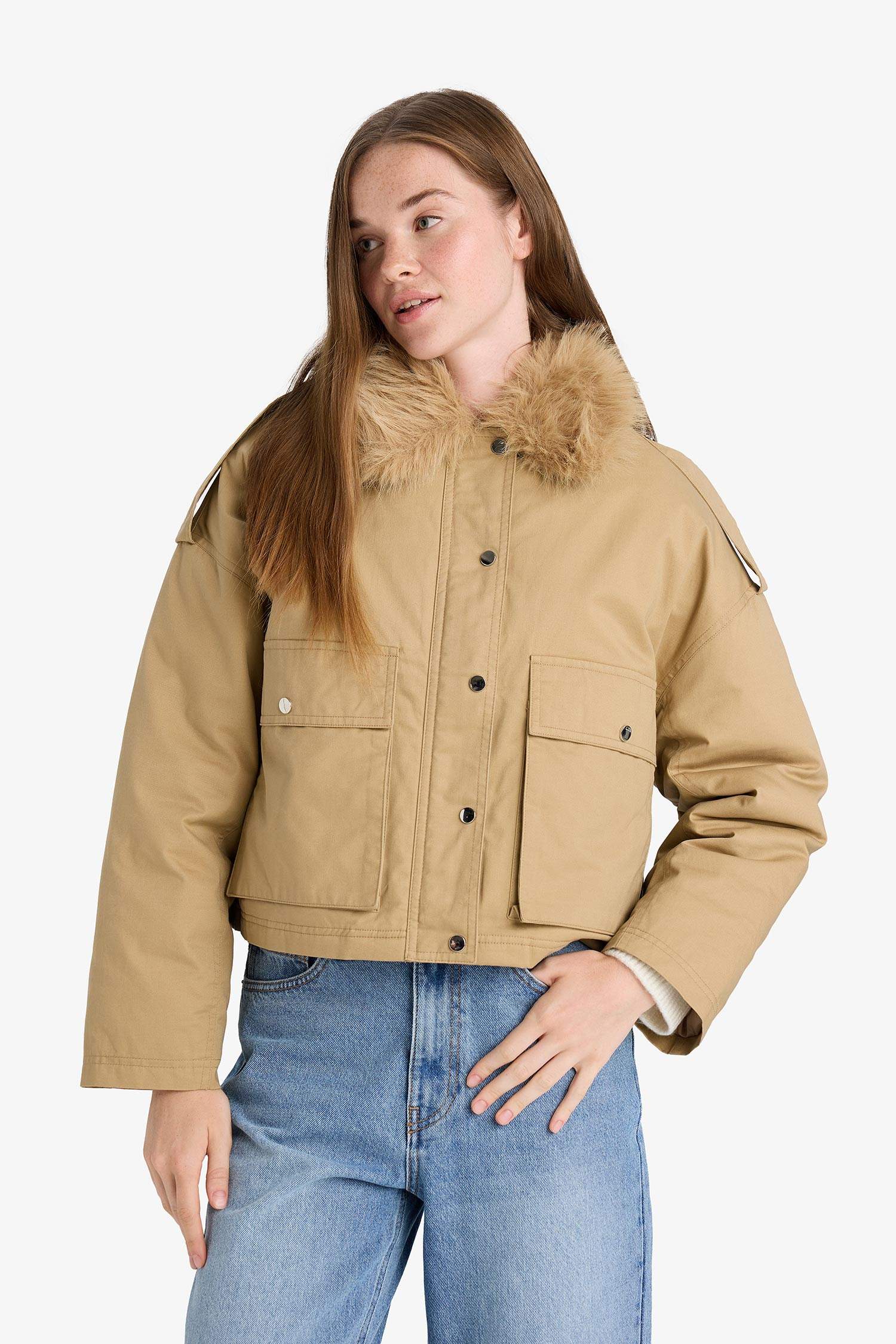 Waterproof Regular Fit Hooded Cotton Jacket