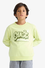 Boys Crew Neck Printed Sweatshirt