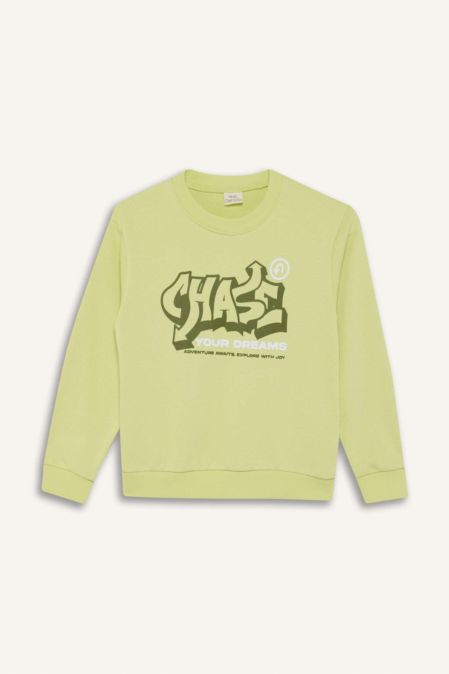 Boys Crew Neck Printed Sweatshirt