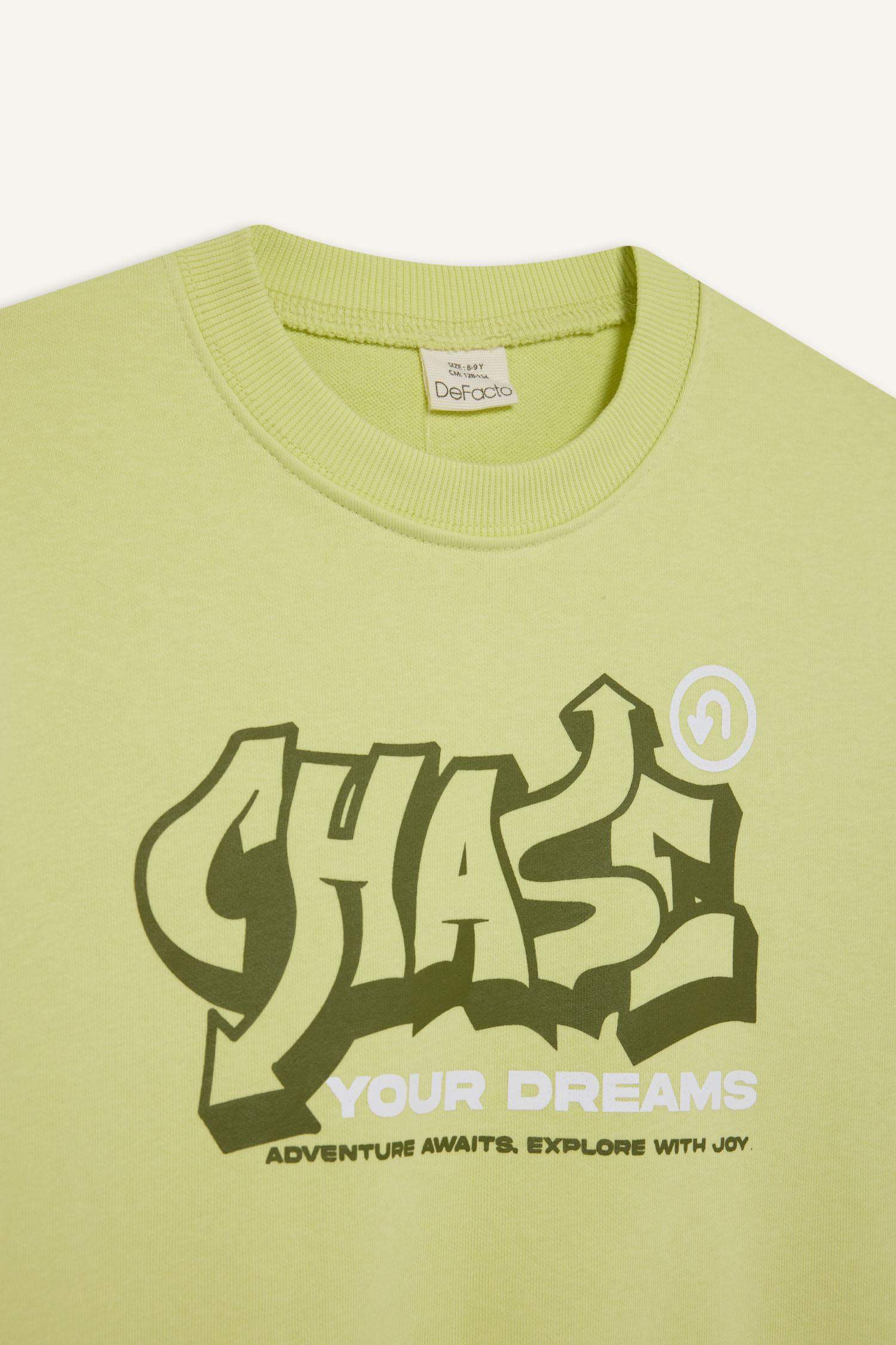 Boys Crew Neck Printed Sweatshirt