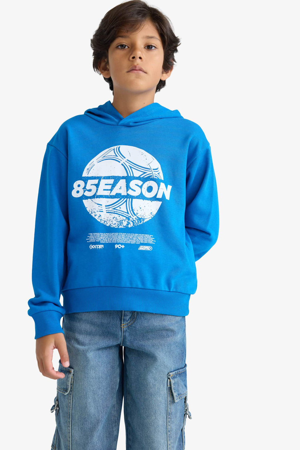Boys Hooded Printed Sweatshirt
