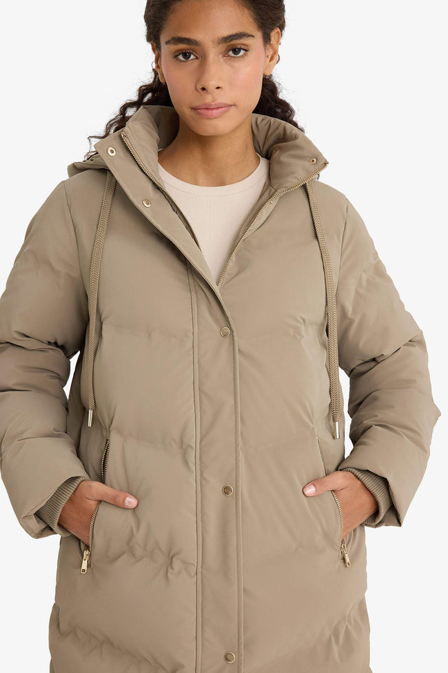 Regular Fit Hooded Zip-Up Parka Hover Image