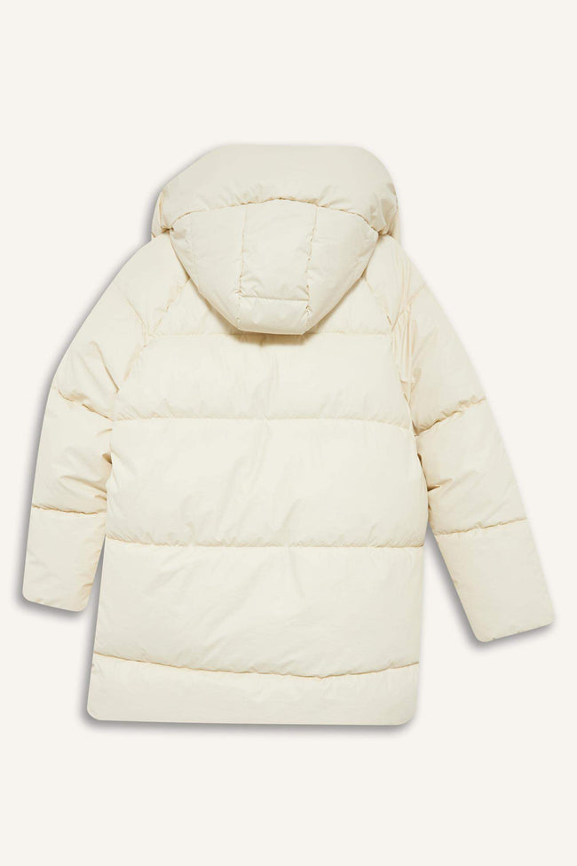 Relax Fit Hooded Zip-Up Puffy Parka Main Image