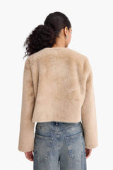 Regular Fit Buttoned Short Faux Fur