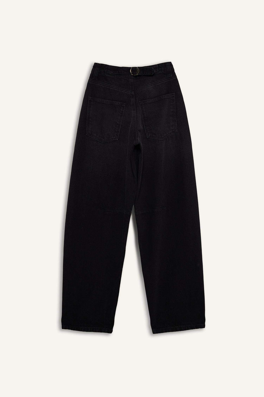 Baggy Fit High Waist Straight Leg Long Jeans