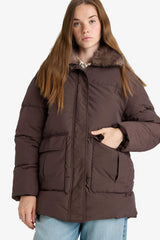 Relax Fit Waterproof Parka Jacket with Hood