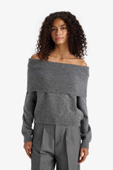 Regular Fit Open Shoulder Knitwear Sweater
