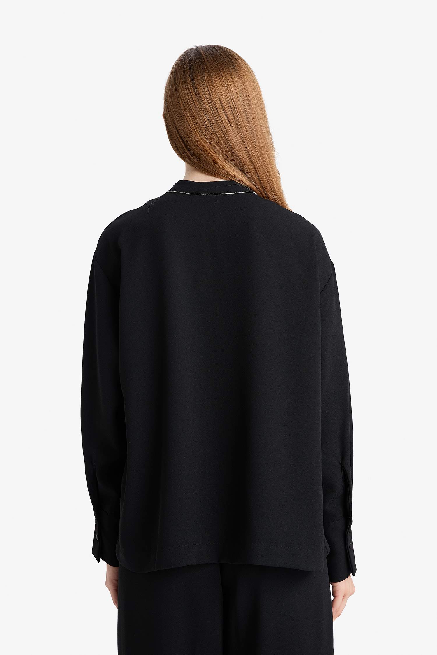 Relax Fit Crepe Long Sleeve Tunic