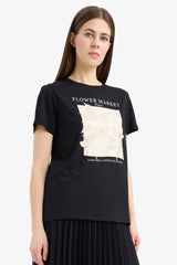 Regular Fit Crew Neck Floral T-Shirt