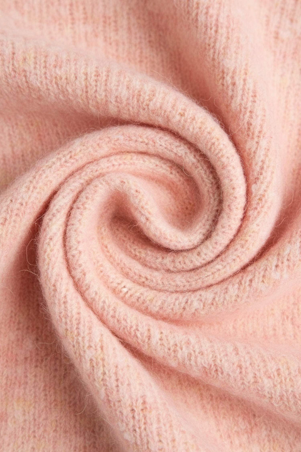 Wool Blend Crew Neck Oversize Fit Knit Sweater