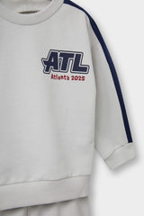 Baby Boy 2-Piece Set School Printed Sweatshirt Tracksuit Bottoms