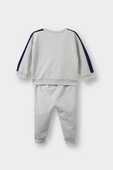 Baby Boy 2-Piece Set School Printed Sweatshirt Tracksuit Bottoms