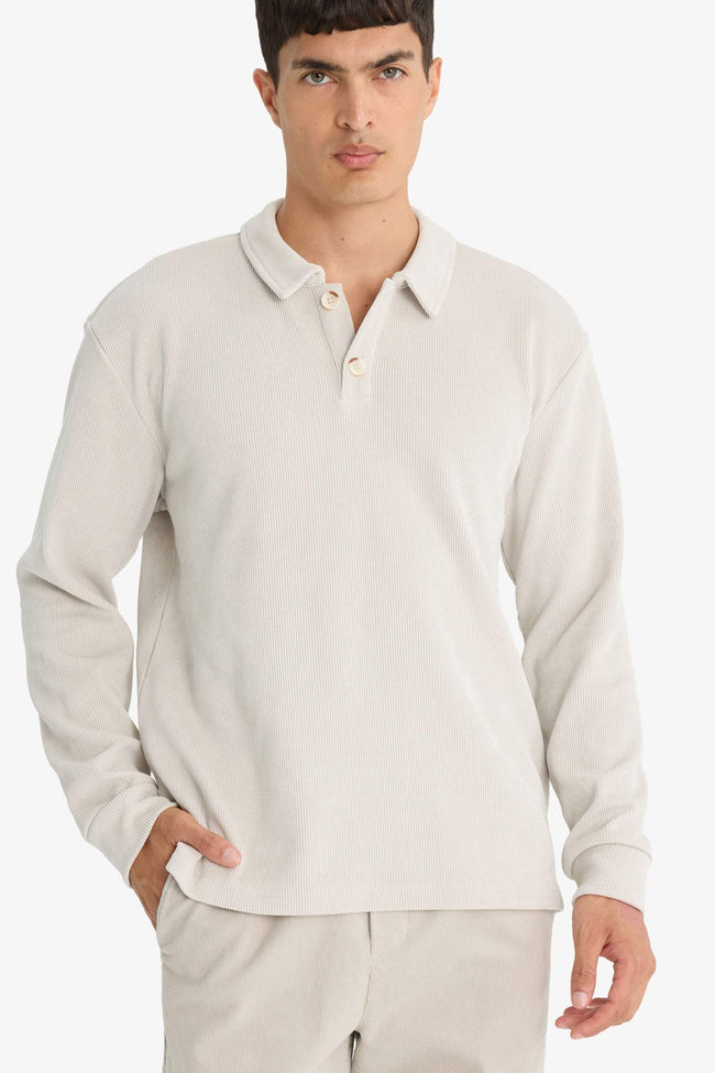 Regular Fit Polo Neck Sweatshirt Hover Image