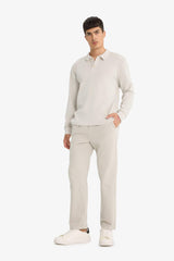 Regular Fit Polo Neck Sweatshirt