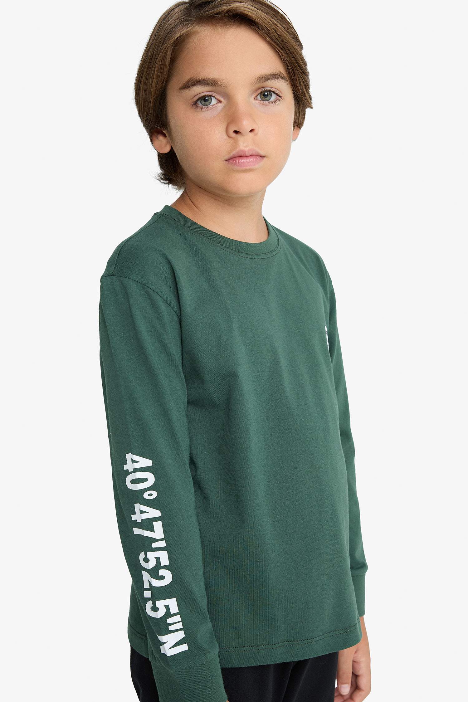 Boys Pajama Set Printed Long Sleeve Top and Long Bottom