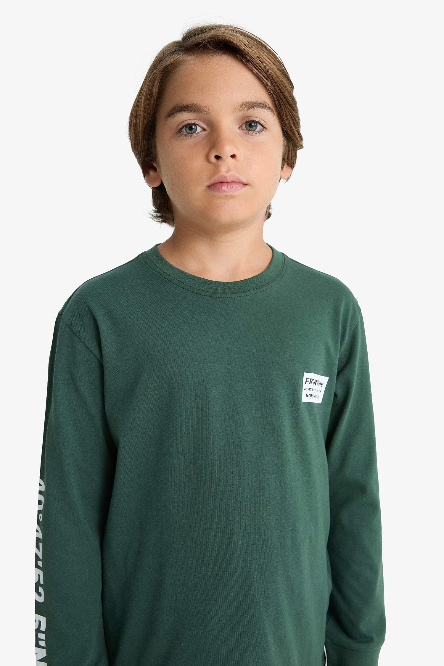 Boys Pajama Set Printed Long Sleeve Top and Long Bottom