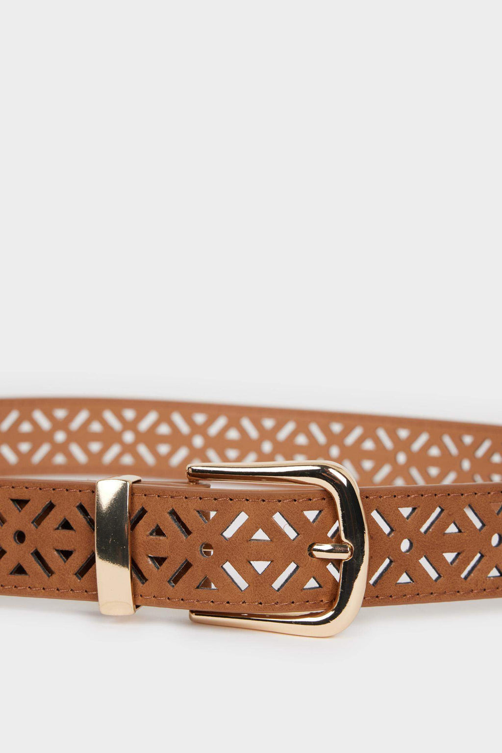 Women Rectangular Buckle Faux Leather Jean Belt