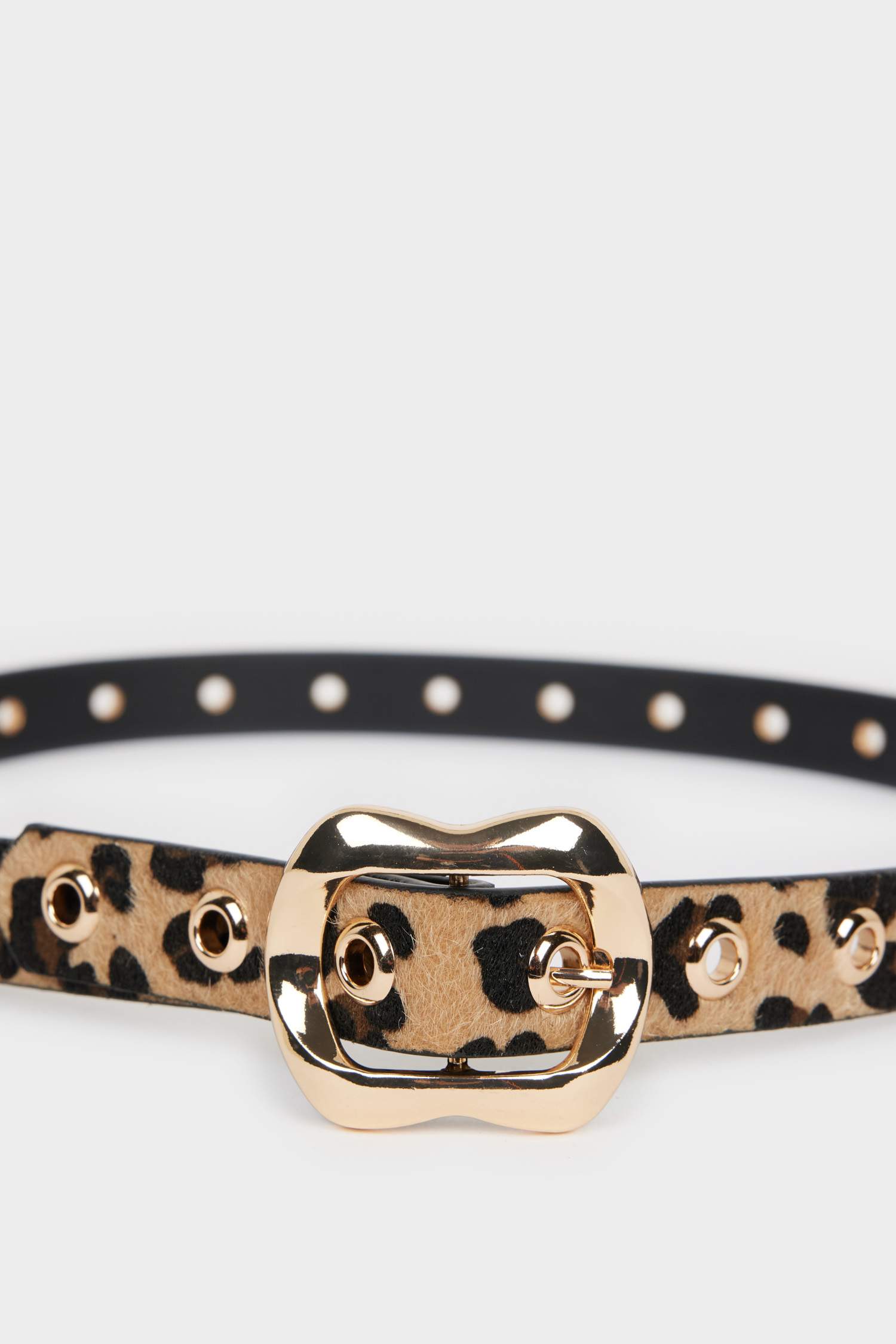 Women's Leopard Print Faux Leather Casual Belt