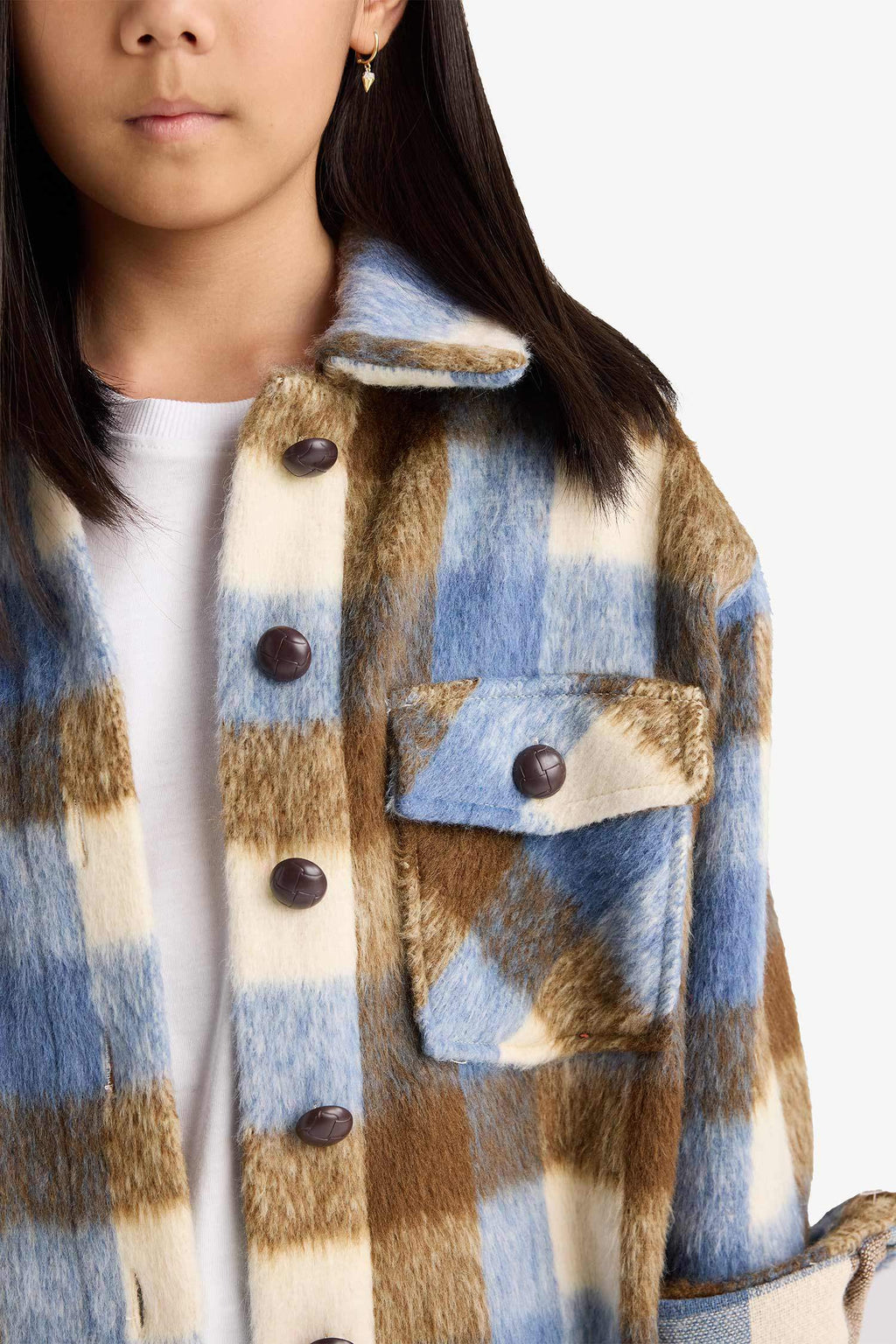 Checked Long-Sleeved Shirt For Girls