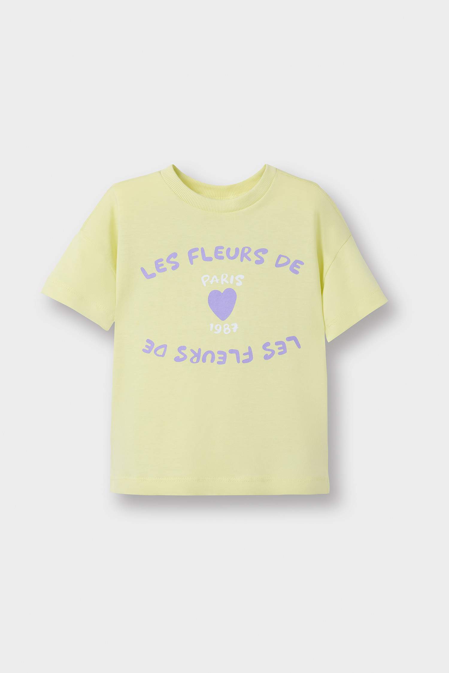 Baby Girl Crew Neck Printed Short Sleeve T-Shirt