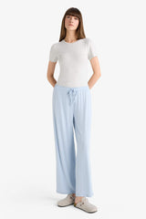 Regular Fit Pajama Bottoms with Elastic Waistband