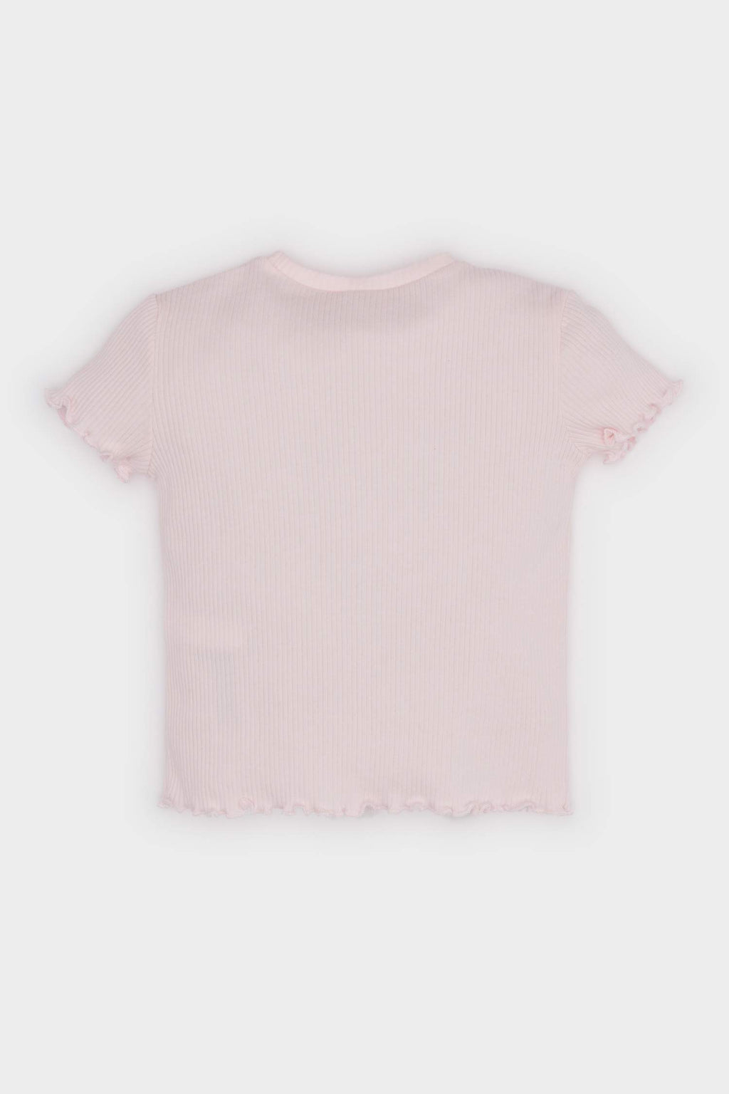 Baby Girl Crew Neck Heart Patterned T-Shirt