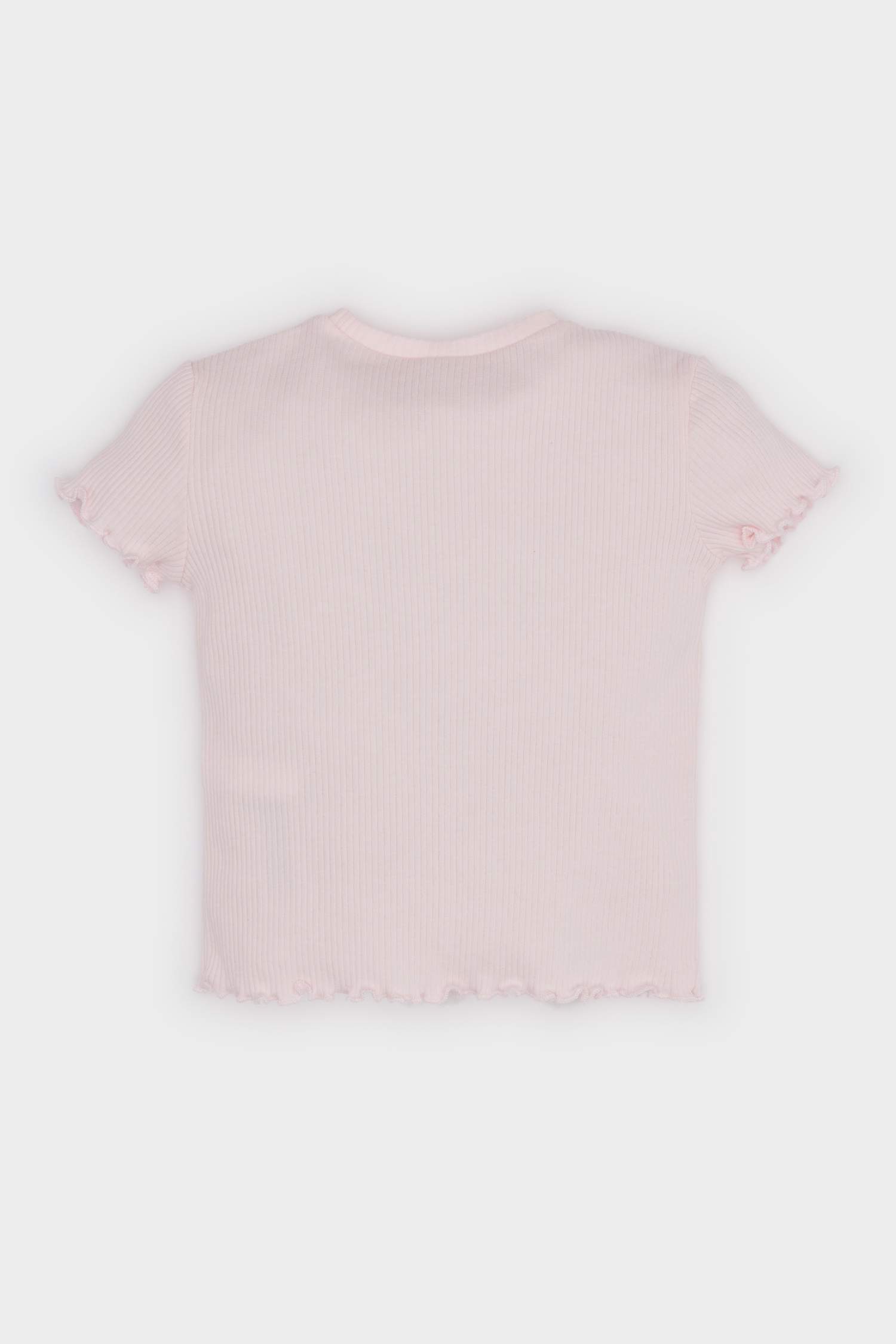 Baby Girl Crew Neck Heart Patterned T-Shirt