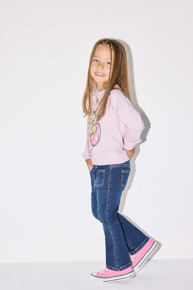 Baby Girl Flare Fit Jean Pants Hover Image
