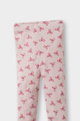 Baby Girl Patterned Straight Leg Ribbed Camisole Leggings