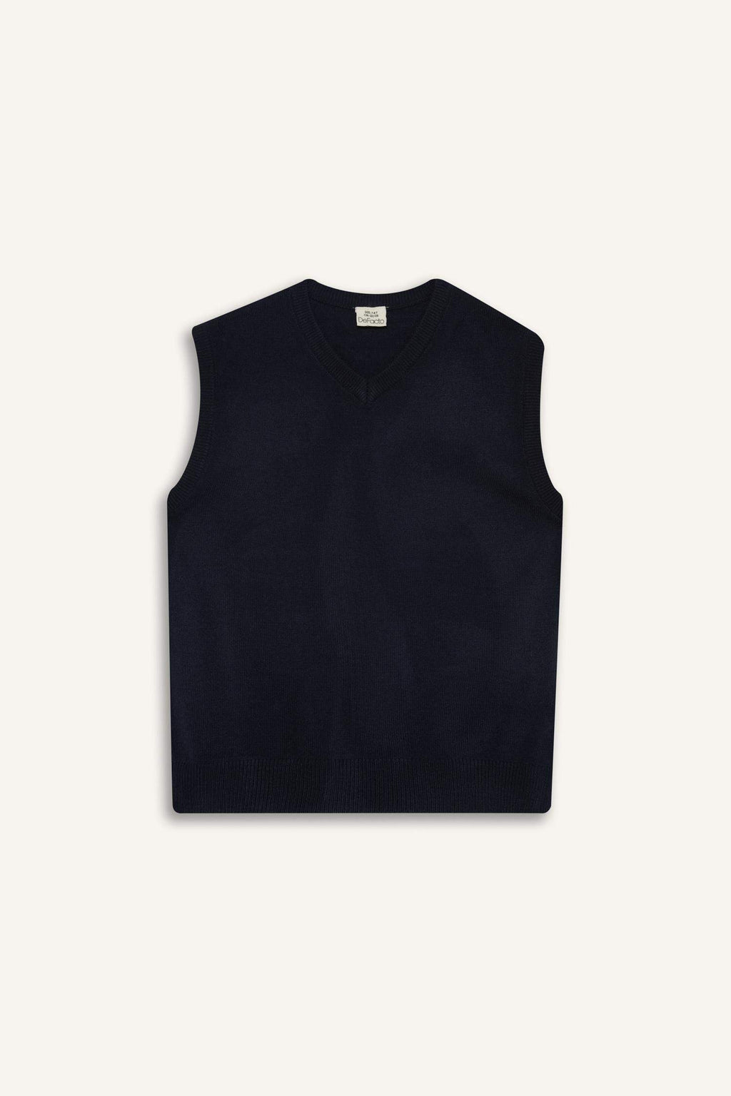 Boys V-Neck Basic Plain Knit School Sweater