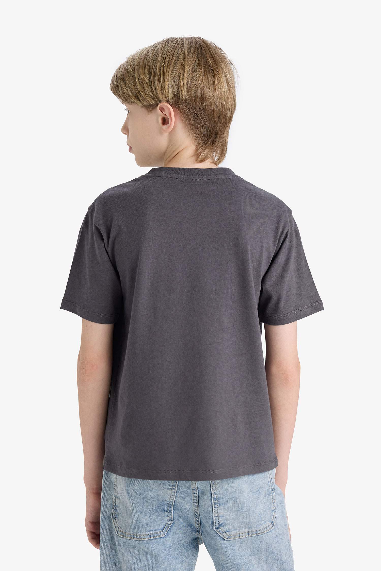 Boys Crew Neck Printed Short Sleeve T-Shirt