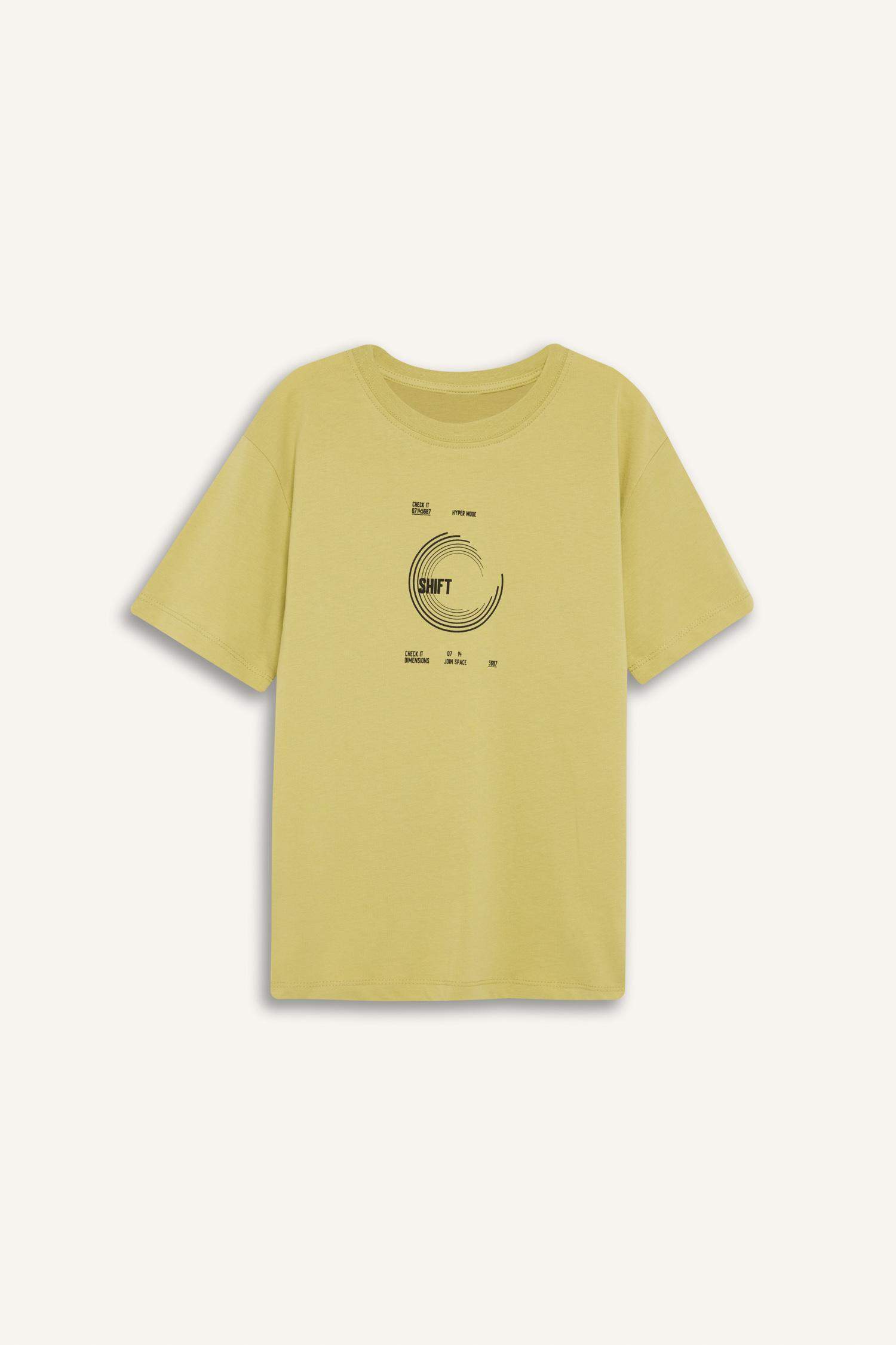 Boys Crew Neck Back Printed Short Sleeve T-Shirt