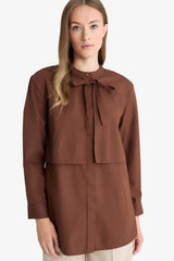 Relax Fit Poplin Long Sleeve Tunic