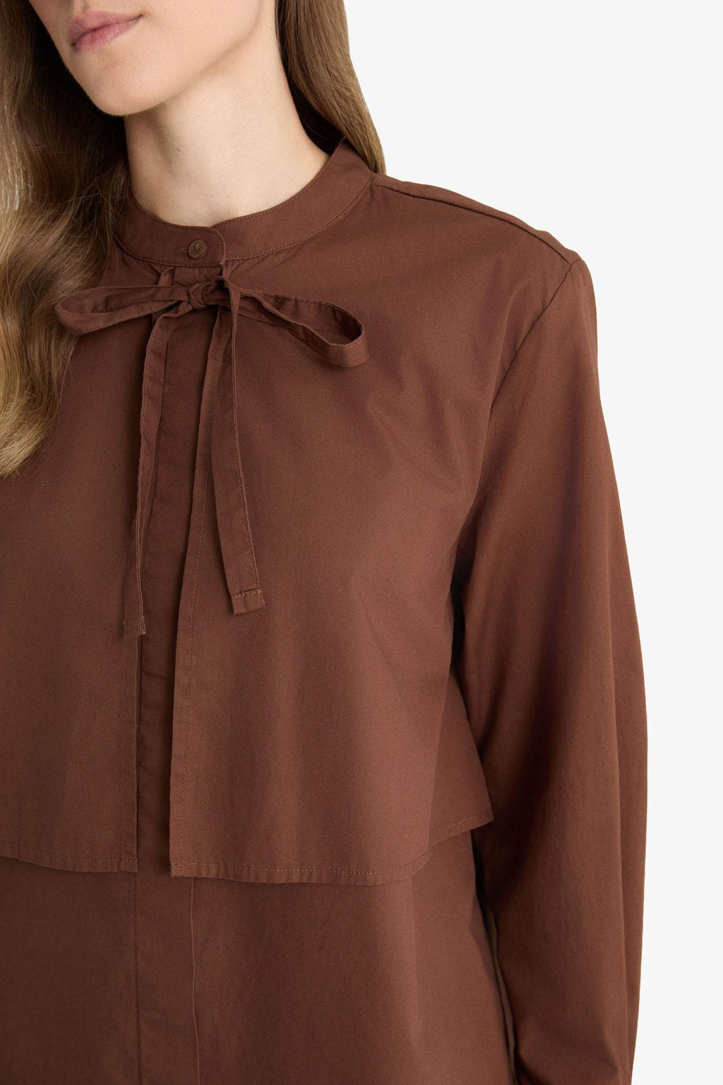 Relax Fit Poplin Long Sleeve Tunic