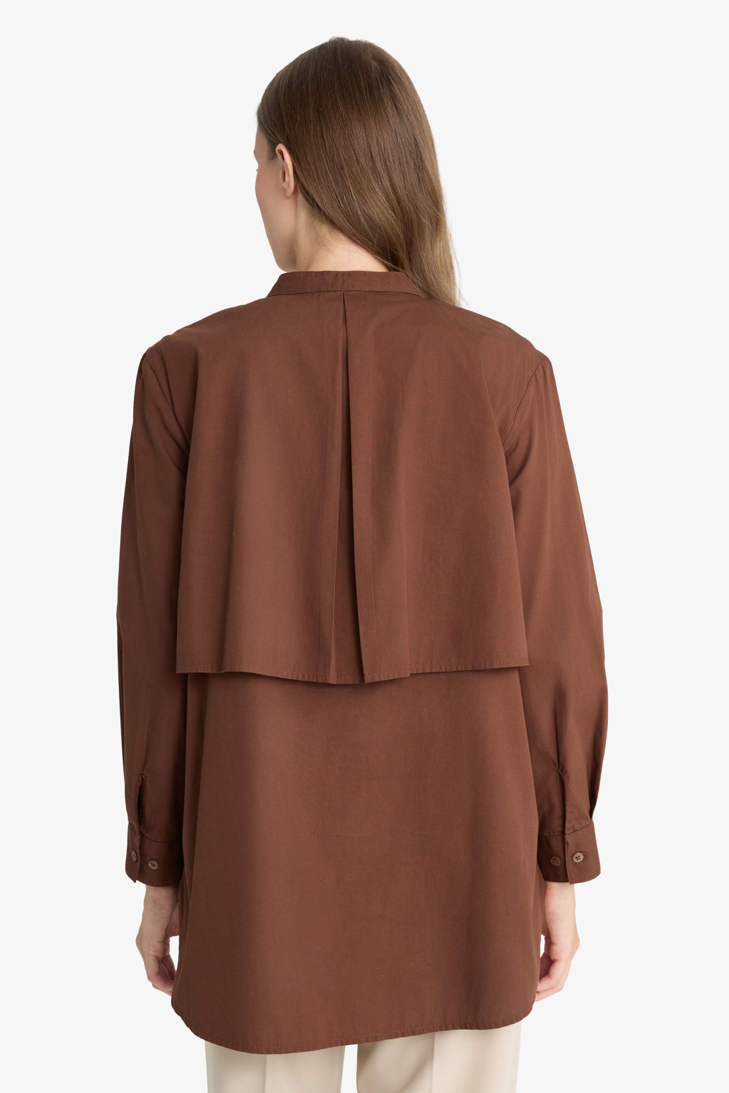 Relax Fit Poplin Long Sleeve Tunic