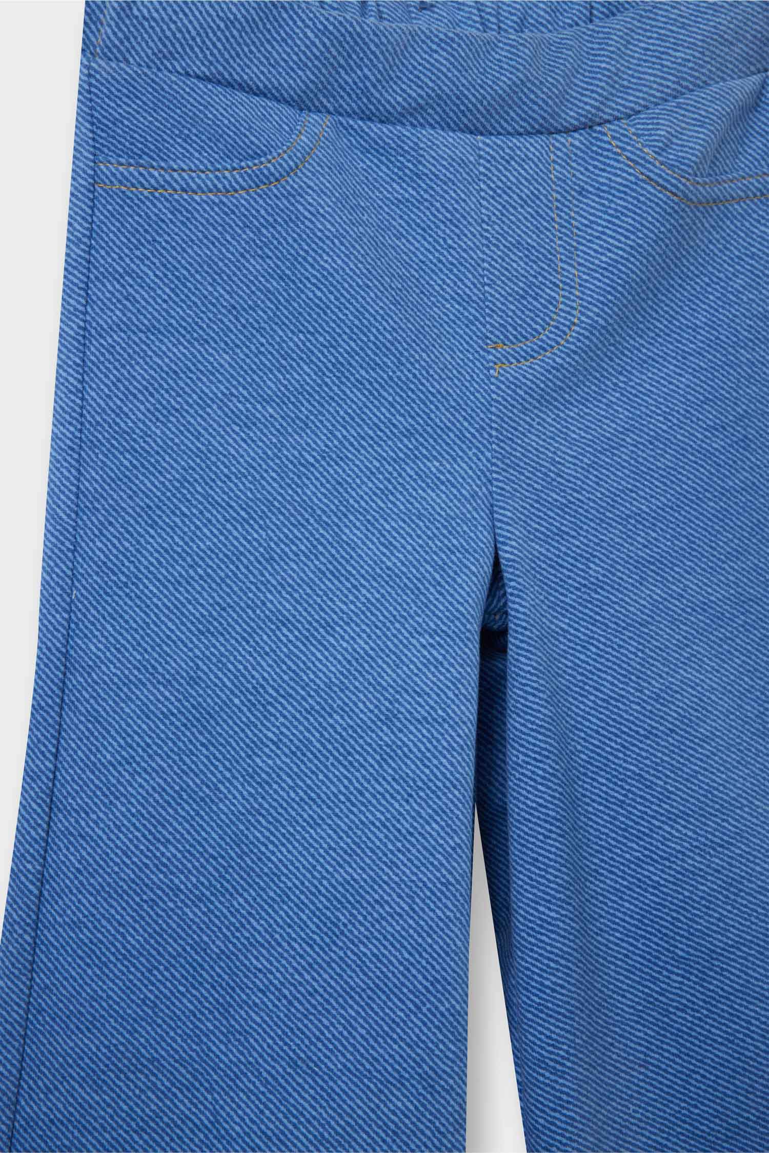 Baby Girl Wide Leg Jean-Look Pants