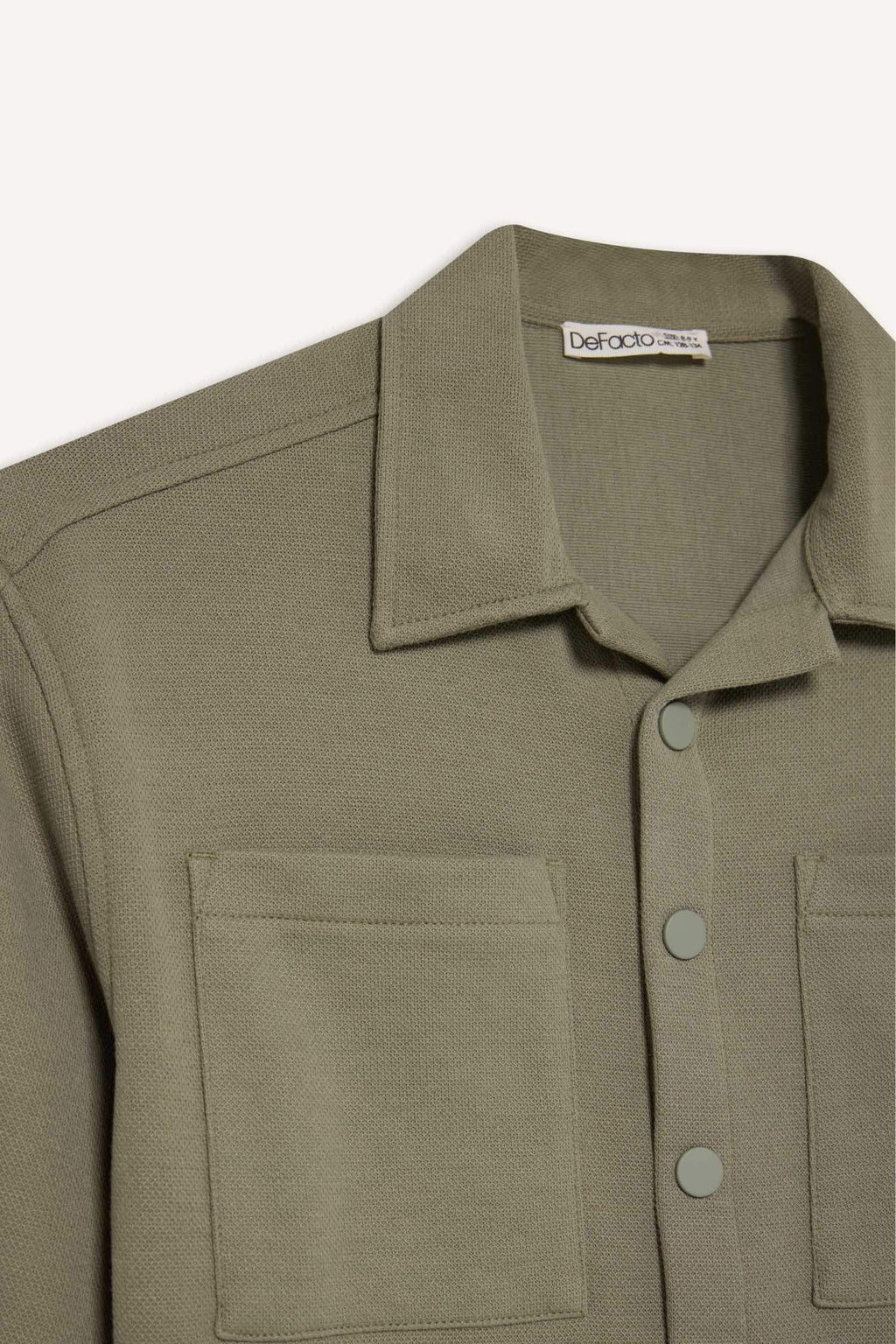 Boys Oversize Wide Pattern Polo Collar Long Sleeve Shirt