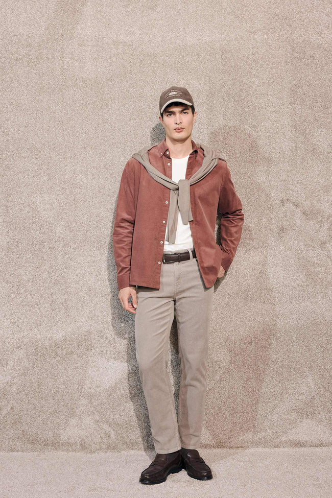 Regular Fit Corduroy Trousers Hover Image