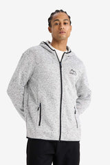 Standard Fit Hooded Fleece Cardigan with Soft Fleece Lining and Zip-Up