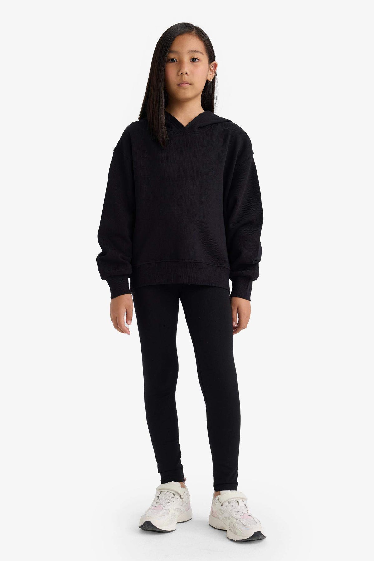 Girl relaxed fit anime hoodie with soft fleece inside