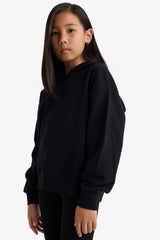 Girl relaxed fit anime hoodie with soft fleece inside