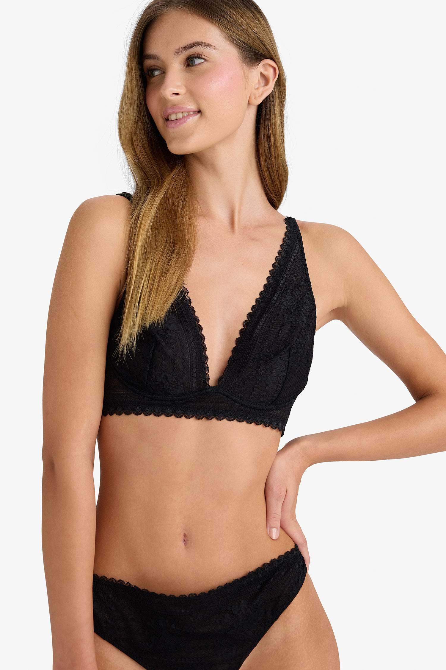 Laced, Padless, Underwire Bralette