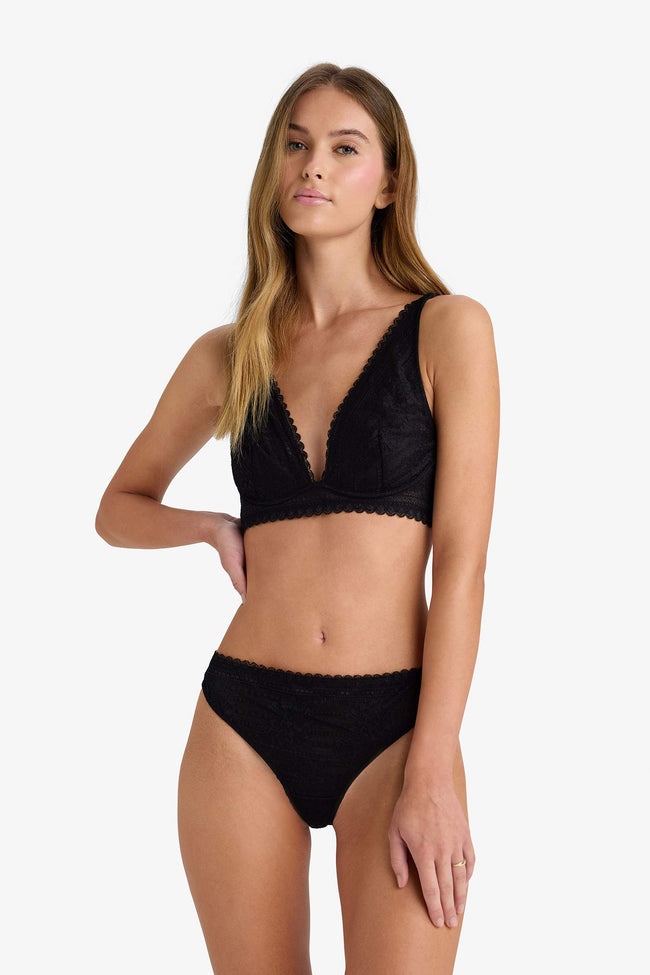 Laced, Padless, Underwire Bralette Main Image