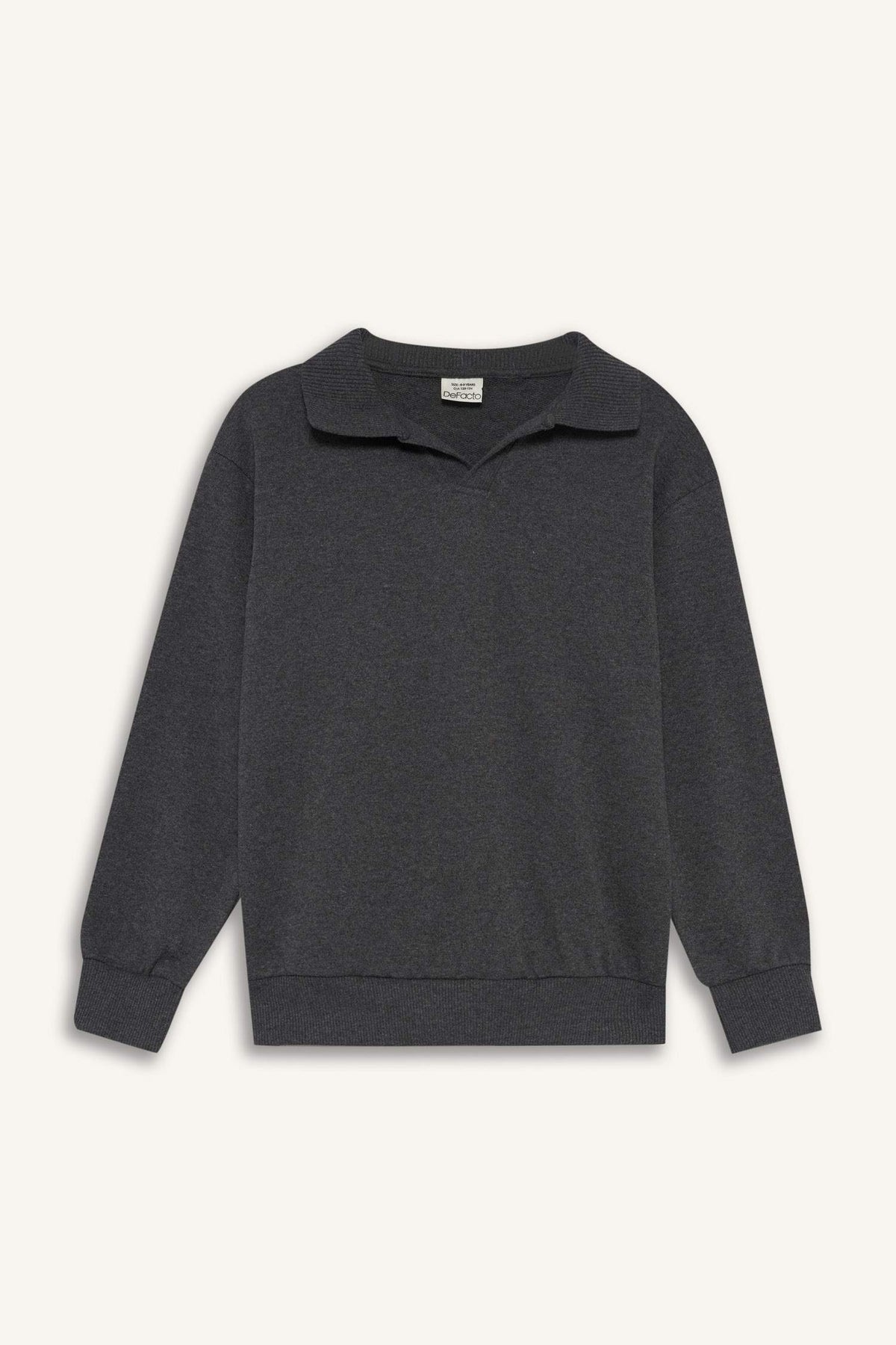 Boys Open Collar Sweatshirt