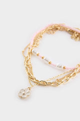 Women 5-Pack Gold Anklet